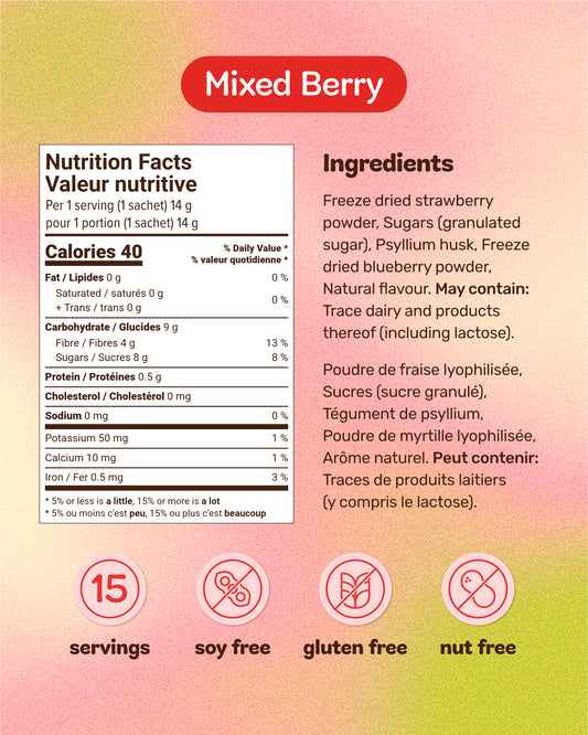 High Fibre Instant Smoothie Mixed Berry Flavour