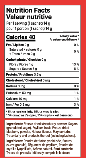 High Fibre Instant Smoothie Mixed Berry Flavour